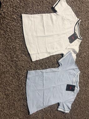 Levi's Kids Short Sleeve Tee Set in White and Light Blue